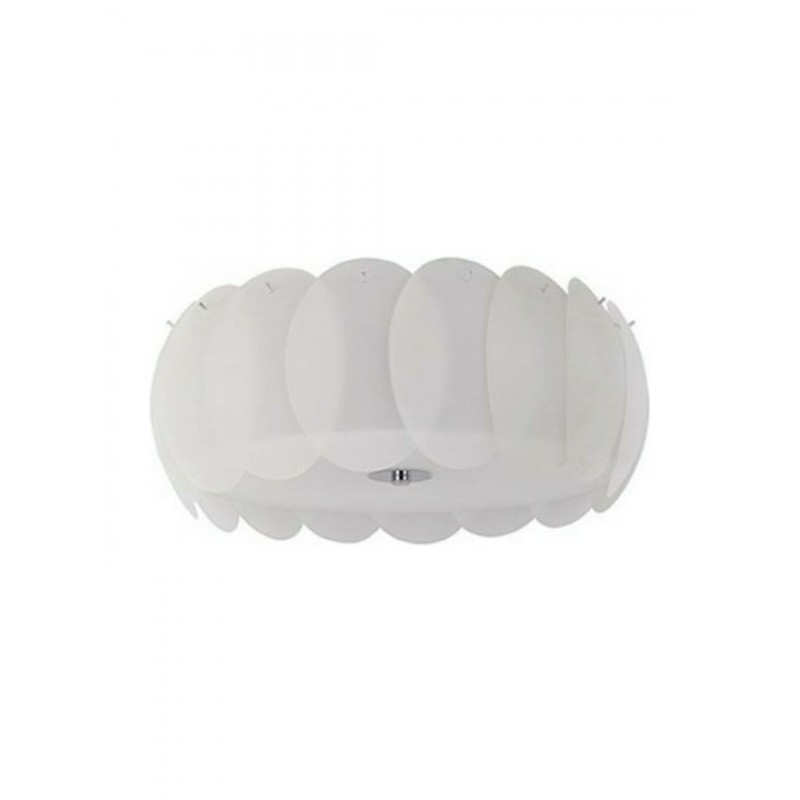 IDEAL LUX 8ΦΩΤΗ ΠΛΑΦΟΝΙΕΡΑ ΓΥΑΛΙΝΗ ΛΕΥΚΗ Ø52 OVALINO PL8 094014