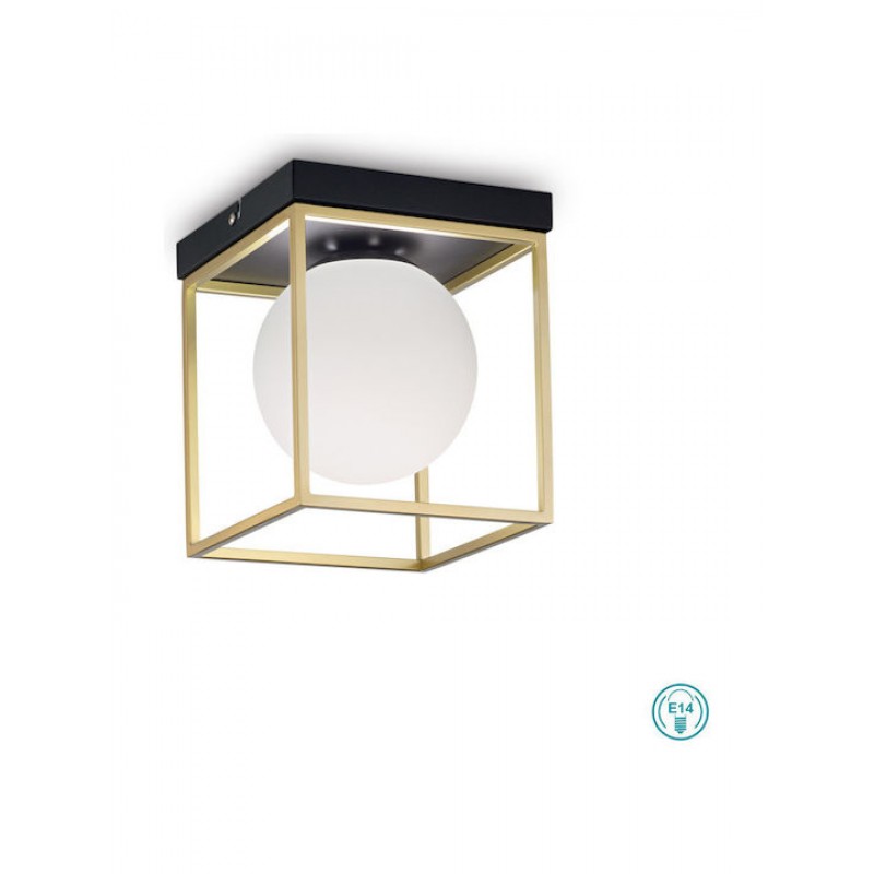 IDEAL LUX ΦΩΤΙΣΤΙΚΟ ΟΡΟΦΗΣ ΜΑΥΡΟ/ΧΡΥΣΟ LINGOTTO PL1 198132