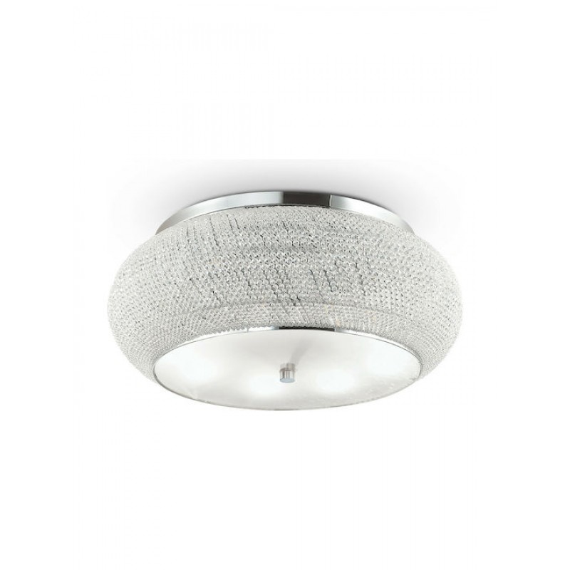 IDEAL LUX 14ΦΩΤΗ ΠΛΑΦΟΝΙΕΡΑ ΜΕ ΚΡΥΣΤΑΛΛΑ ΔΙΑΦΑΝΗ Ø65 PASHA PL14 164991