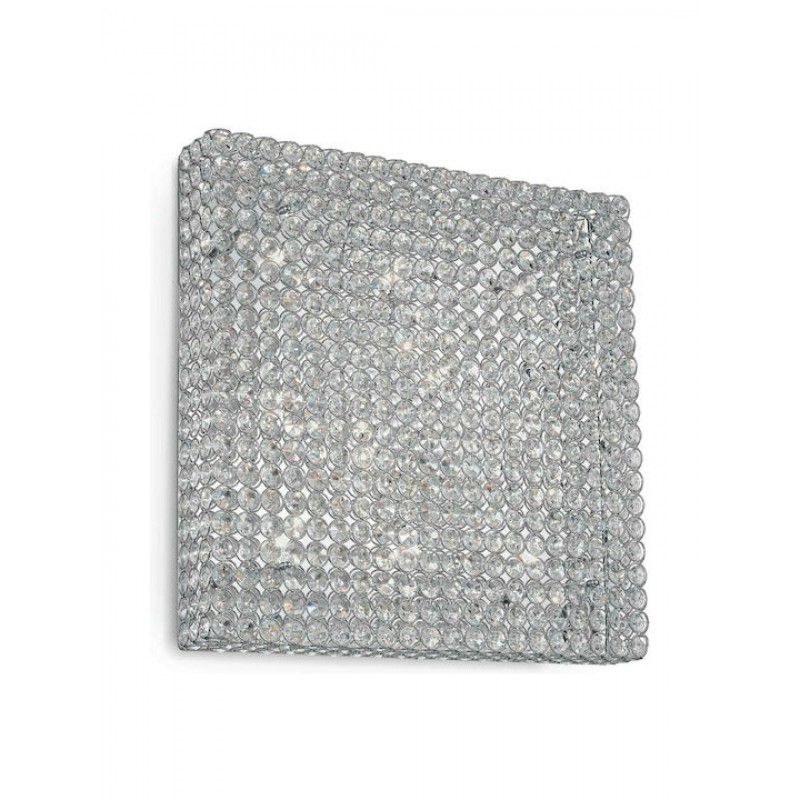 IDEAL LUX 4ΦΩΤΗ ΠΛΑΦΟΝΙΕΡΑ ΜΕ ΚΡΥΣΤΑΛΛΑ 30X30 ADMIRAL PL4 080338