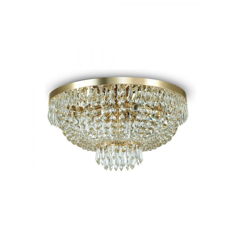 IDEAL LUX 6ΦΩΤΟ ΦΩΤΙΣΤΙΚΟ ΟΡΟΦΗΣ ΜΕ ΚΡΥΣΤΑΛΛΑ ΧΡΥΣΟ/ΔΙΑΦΑΝΟ Ø51 CAESAR PL6 114682