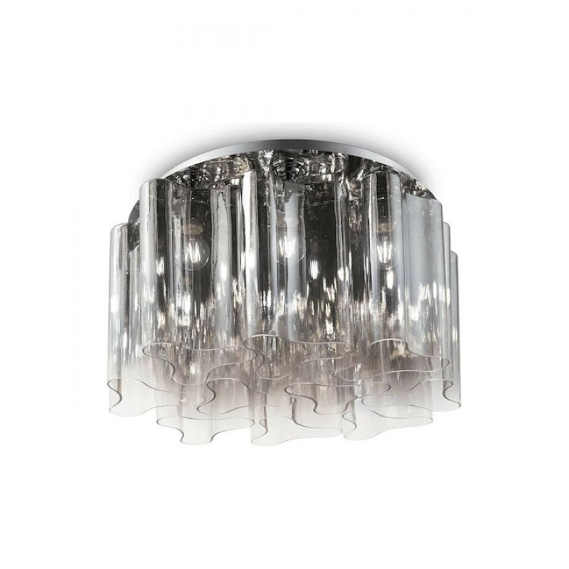IDEAL LUX 10ΦΩΤΟ ΦΩΤΙΣΤΙΚΟ ΟΡΟΦΗΣ ΓΥΑΛΙΝΟ ΦΙΜΕ Ø73,5 COMPO PL10 172804