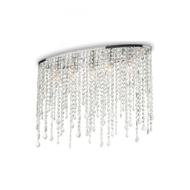 IDEAL LUX 5ΦΩΤΟ ΦΩΤΙΣΤΙΚΟ ΟΡΟΦΗΣ ΜΕ ΚΡΥΣΤΑΛΛΑ RAIN CLEAR PL5 008455