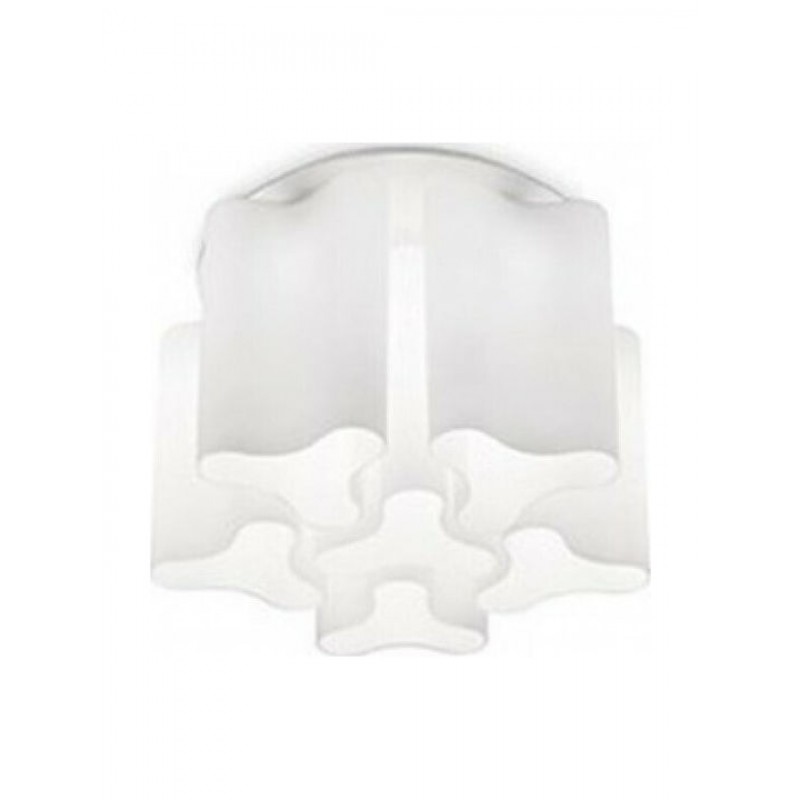 IDEAL LUX 6ΦΩΤΟ ΦΩΤΙΣΤΙΚΟ ΟΡΟΦΗΣ ΓΥΑΛΙΝΟ ΛΕΥΚΟ Ø56 COMPO PL6 125503