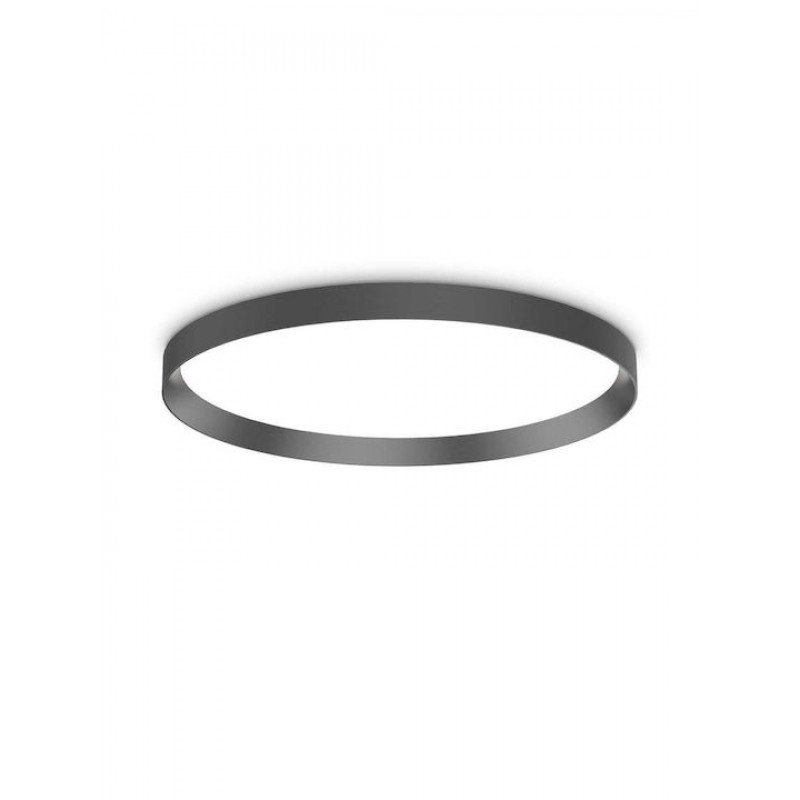 Φωτιστικό Οροφής - Πλαφονιέρα Fly 292205 60x8cm 53W 3000K 7500Lm Black Ideal Lux