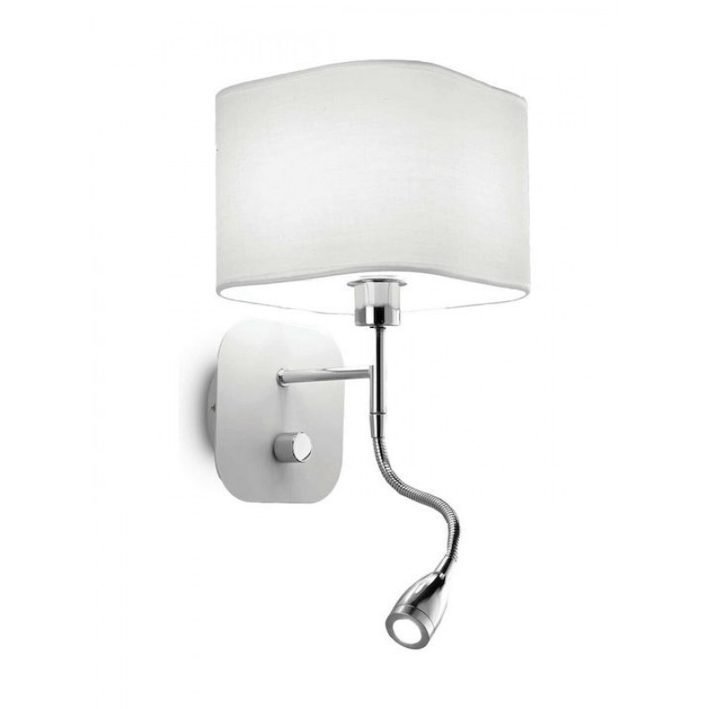 Ideal Lux Holiday Μοντέρνο Φωτιστικό Τοίχου με Ντουί E14 σε Λευκό Χρώμα Κωδικός: 124162