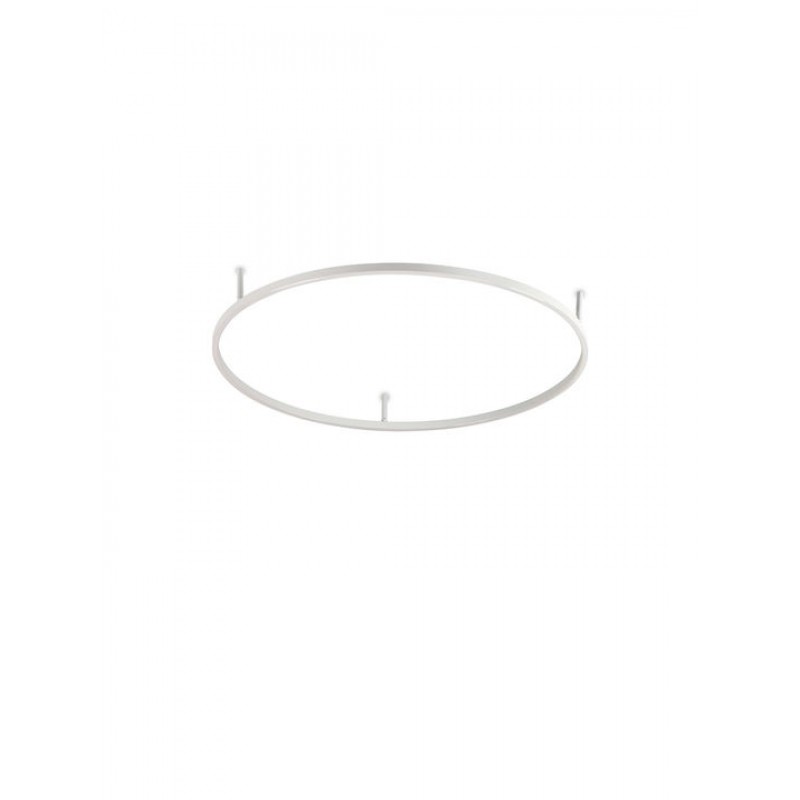 Ideal Lux Φωτιστικό Οροφής Αλουμινίου Λευκό Ματ Ø90 Oracle Slim Pl Round 266015