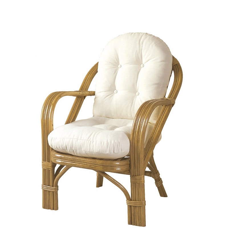 JKG 1214BC - Πολυθρόνα μπαμπού από φυσικό rattan - 3κάλαμη  ΔΙΑΣΤΑΣΕΙΣ 63x85x70 cm