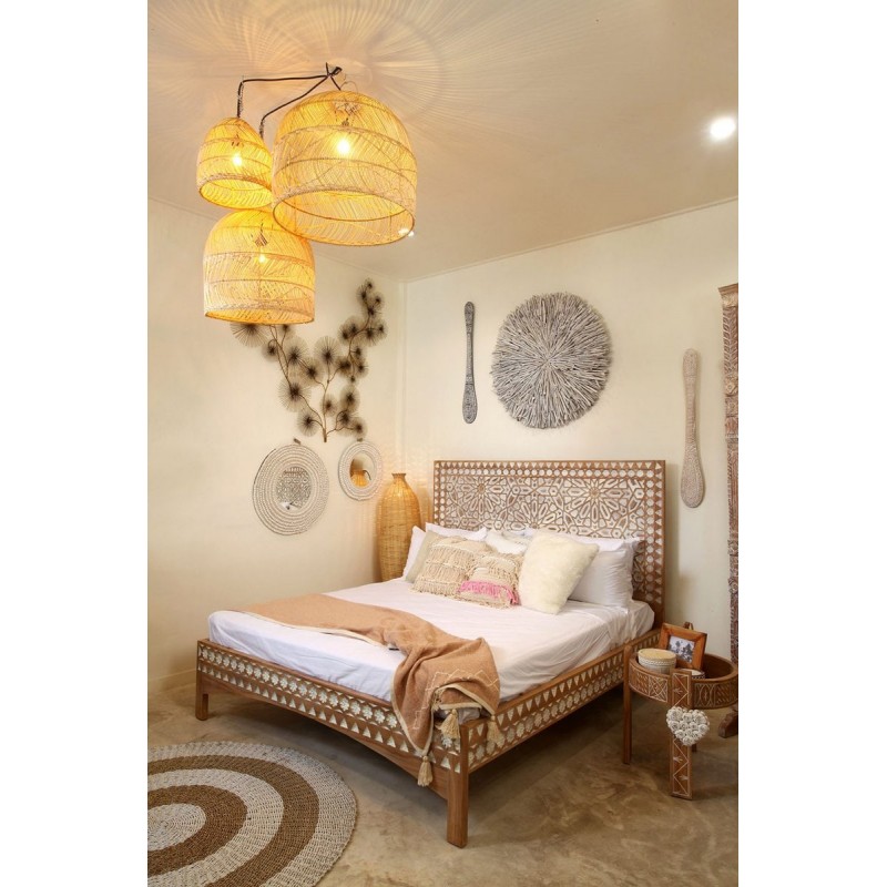 Κρεβάτι από ξύλο Teak Samaya- 122503  Εσωτερική διάσταση: 1,80Χ2,00  