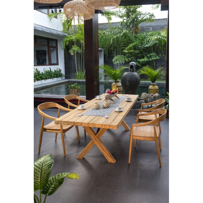 jk  122717 Τραπέζι  ξυλινο 2,00χ1,00χ75cm