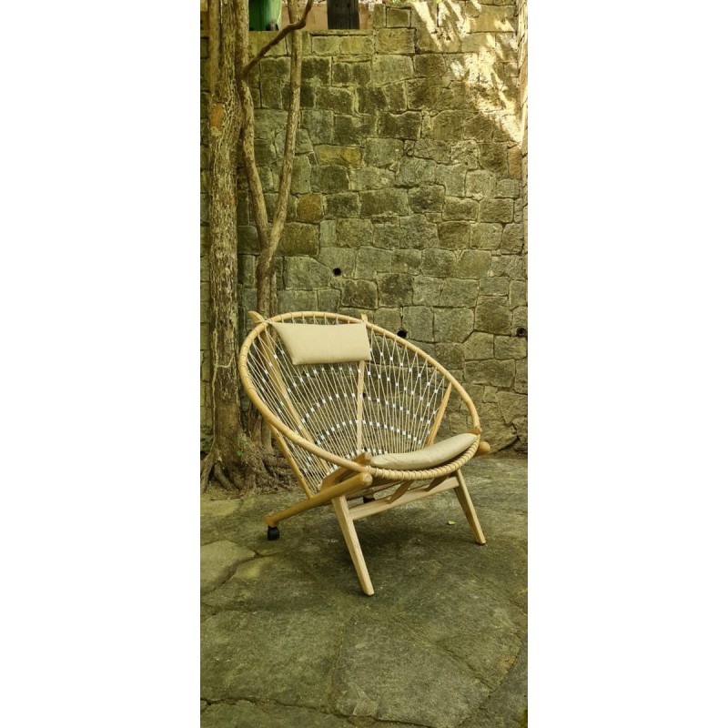 LAZY SVEIDBAG- 124019   Πολυθρόνα από ξύλο Teak και κορδόνι   Διάσταση προϊόντος: 112X84X98H