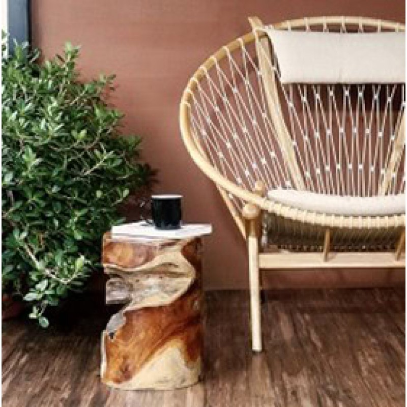 LAZY SVEIDBAG- 124019   Πολυθρόνα από ξύλο Teak και κορδόνι   Διάσταση προϊόντος: 112X84X98H