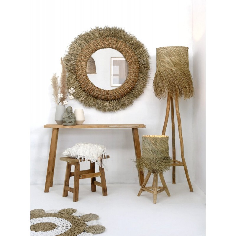 Καθρέπτης χειροποίητος από seagrass Διάστασή: Φ.120 -  JKG 124186 