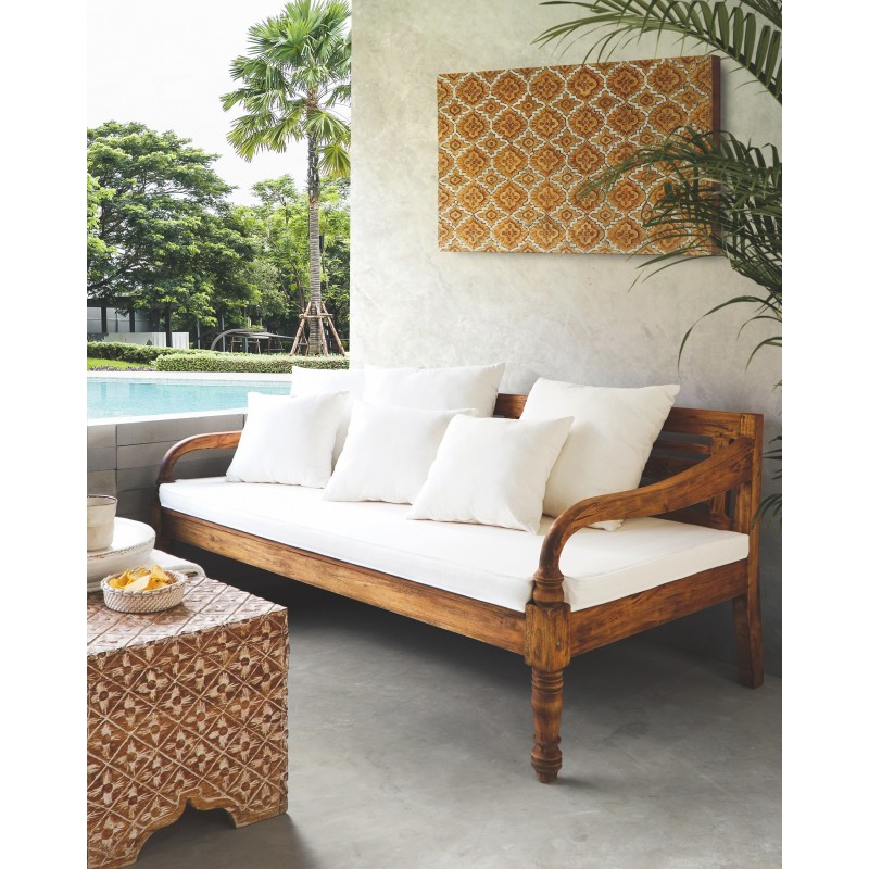Καναπές WILLIAM ANTIQUE Σε Φυσική Απόχρωση Από Ξύλο Μαόνι – 125143 Διάσταση προϊόντος : 200X100X90H (  ΜΕ ΜΑΞΙΛΑΡΙΑ )