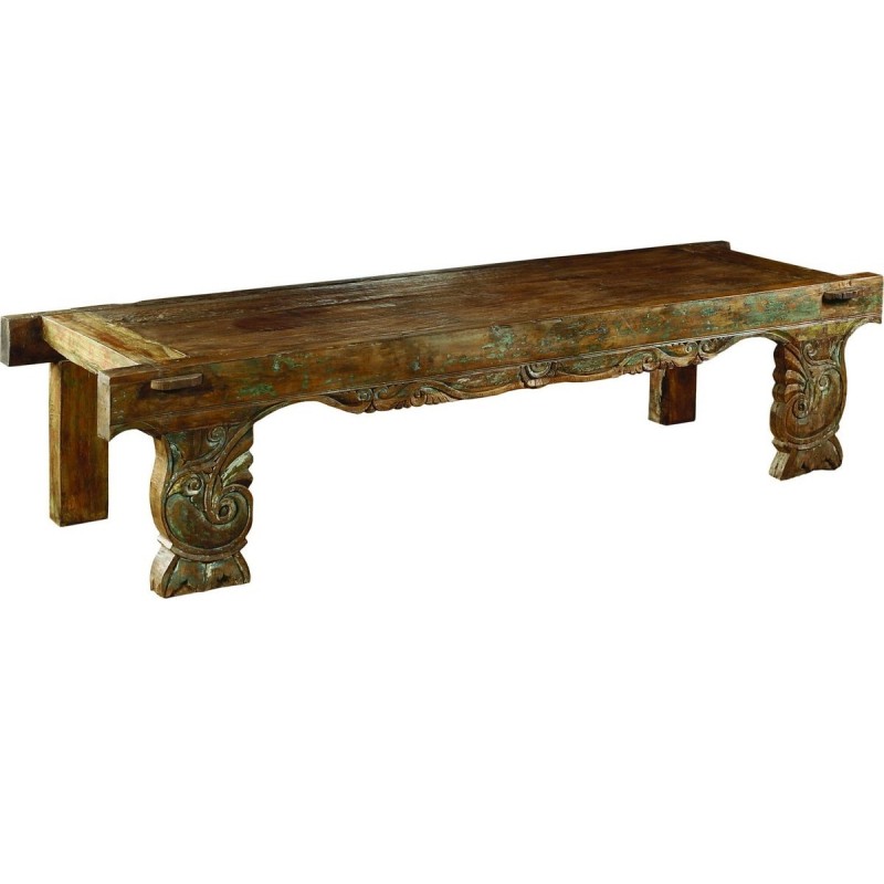 JKG 130381 - Oriental style τραπέζι σαλονιού από μασίφ ξύλο teak. Διάσταση 2,00*0,70*0,45