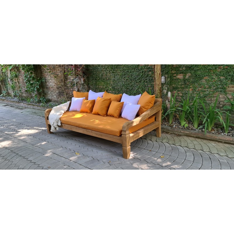 Καναπές τριθέσιος ALBERTO από ξύλο Teak με μαξιλάρια – 1341091 medium Διάσταση προϊόντος: 220X120X80H