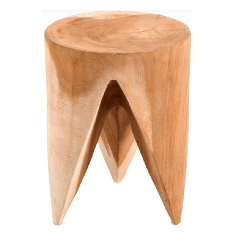 Σκαμπό χειροποίητο από φυσικό μασίφ ξύλο - Φ30Χ40 cm JKG 134224