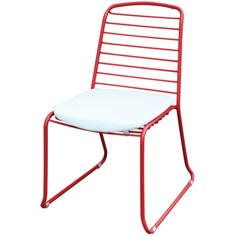 Καρέκλα αλουμινίου στοιβαζόμενη σε κόκκινη απόχρωση – 24427CS 1805C