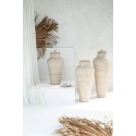 Διακοσμητικό βάζο Bima από LOMBOK KETALD σε white wash απόχρωση.  Διάσταση προϊόντος :34×70 cm   JK  306217