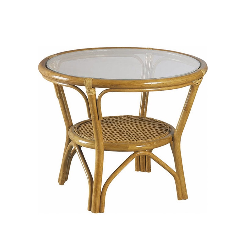 3086BC4  - Τραπέζι ροτόντα Ήρα τρανσπαράν από φυσικό καλάμι  Διάσταση προϊόντος: Φ72Χ57H 