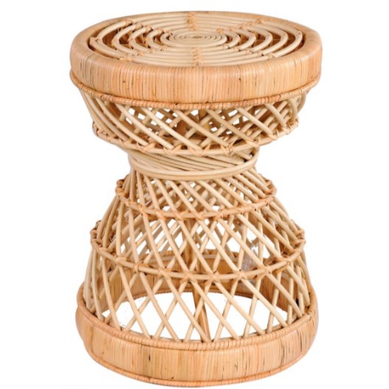 JK 32515 Σκαμπό Φ36Χ44cm  Σκαμπό χαμηλό rattan