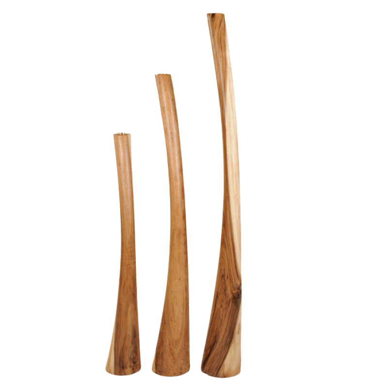 Διακοσμητικό κηροπήγιο από ξύλο σετ 3 τμχ – 400847   Διάσταση προϊόντος :100/125/150