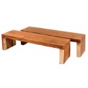 MINIMAL COFFEE TABLE (SET OF 2) sku 15040 - Τραπέζι σαλονιού (σετ 2) από μασίφ ξύλο Suar -150Χ40Χ40ΤΕΜ