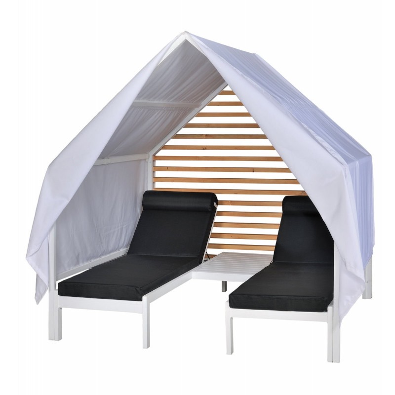 Καναπές Κρεβάτι Beach house από αλουμίνιο και ξύλο πεύκου   Διάσταση προϊόντος:180×180