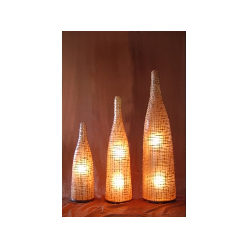 JK  BONY M Επιδαπέδιο φωτιστικό Bony από Fiberglass και φυσικό Rattan.  Διάσταση προϊόντος: 1,15 μ.  