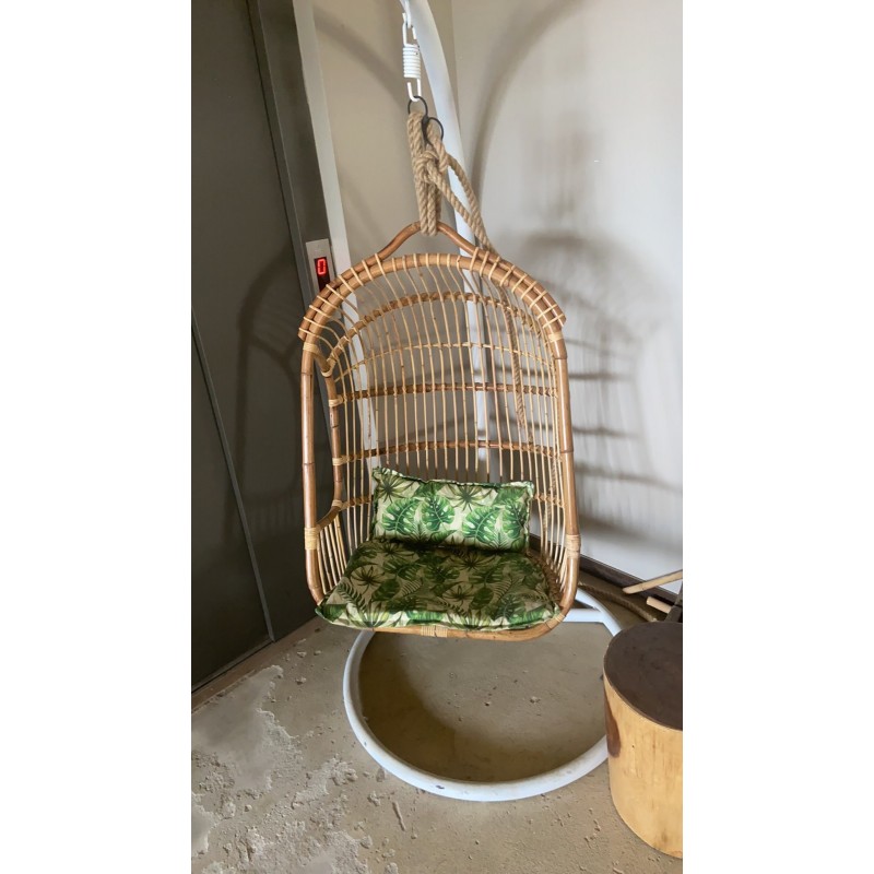 Κούνια κρεμαστή από φυσικό Rattan σε φυσική απόχρωση – 304721  Διάσταση προϊόντος:83X59X118