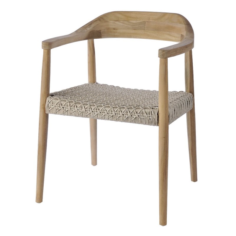 Καρέκλα από ξύλο Teak και κορδόνι-Ios  Διάσταση προϊόντος: 56x53x73H 