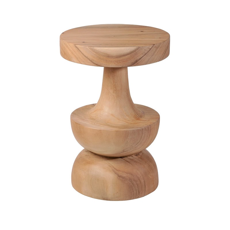 Βοηθητικό τραπεζάκι – σκαμπό New Stool 1 από μασίφ ξύλο Suar    Διάσταση προϊόντος: Φ35X50H