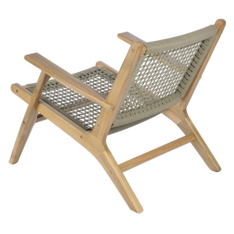 Πολυθρόνα από ξύλο ακακίας-Sesto1 Lounge  Διάσταση προϊόντος: 64x85x74