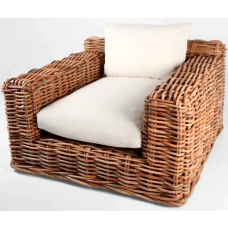 JK  31161 SOFA - Πολυθρόνα απο ρατταν 120*110 cm