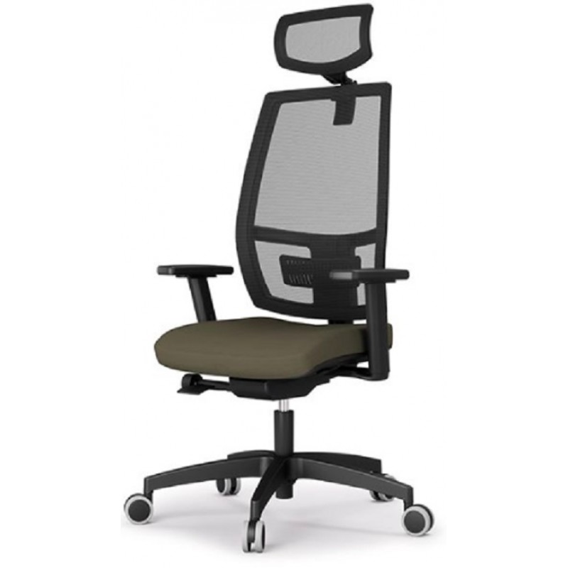 MELANIA  2023 -  Πολυθρόνα γραφείου γκρι   δερματίνη -  μηχανισμό synchro 67*64*125-136cm. 