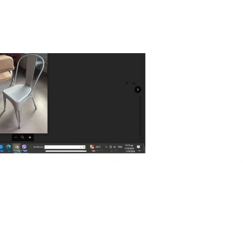 Καρέκλα ( MC 010A) Μεταλλική καρέκλα σε γκρι χρώμα, στοιβαζόμενη    43x50x82Y εκ.