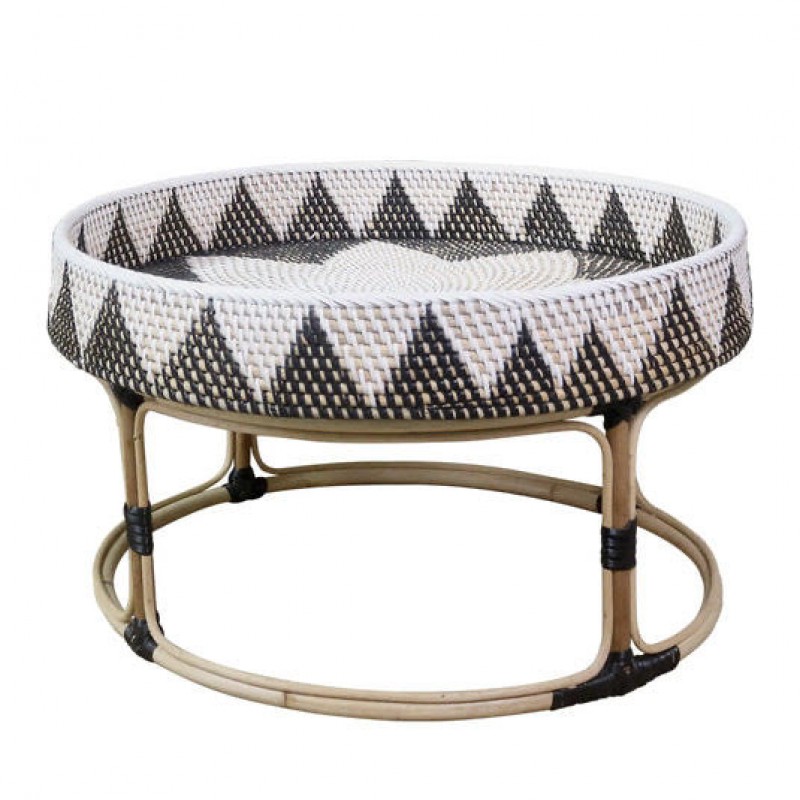 Βοηθητικό τραπεζάκι Nana από συνθετικό Rattan – 304840 Φ60X38H