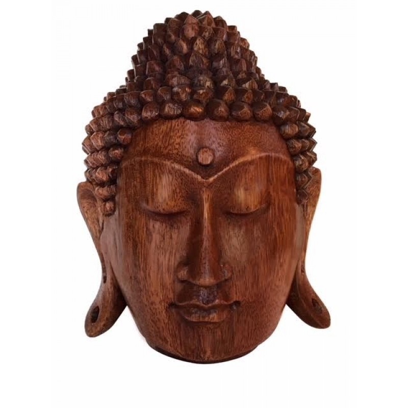 BUDHA HEAD BIG ( 190331 )  ΒΟΥΔΑΣ ΔΙΑΚΟΣΜΗΤΙΚΟ ΜΑΣΙΦ ΞΥΛΟ SUAR WOOD 40CM