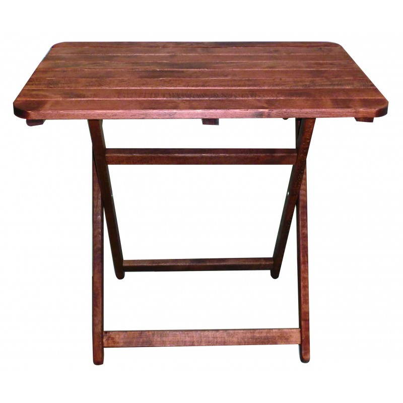 Ξύλινο Πτυσσόμενο Τραπέζι Εμποτισμού σε χρώμα καρυδί 110 Χ 65 Χ 75εκ Κωδικός: 30050