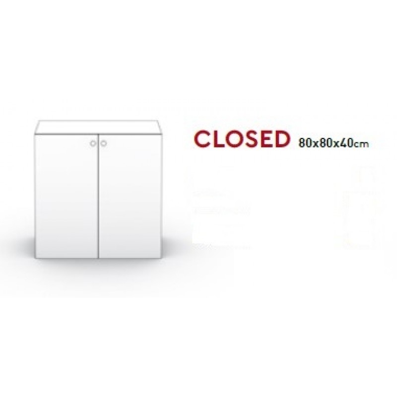 KOM CLOSED 80X80X40 ύψος - Ερμάριο - Ντουλάπι γραφείου με δύο πόρτες wenge χρώμα KOM CLOSED 80X80X40 ύψος - Ερμάριο - Ντουλάπι γραφείου με δύο πόρτες wenge χρώμα