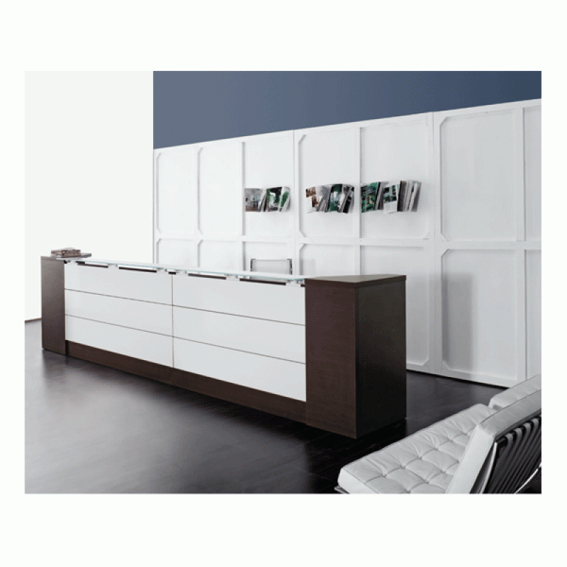 Kom Reception 11- Έπιπλο γραφείο reception - υποδοχής  300*80* 112 cm