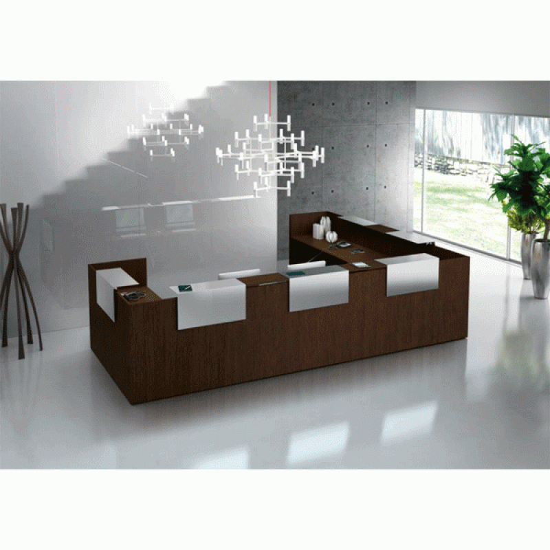Kom Reception 12 - Έπιπλο γραφείο reception - υποδοχής  350*160* 112 cm 