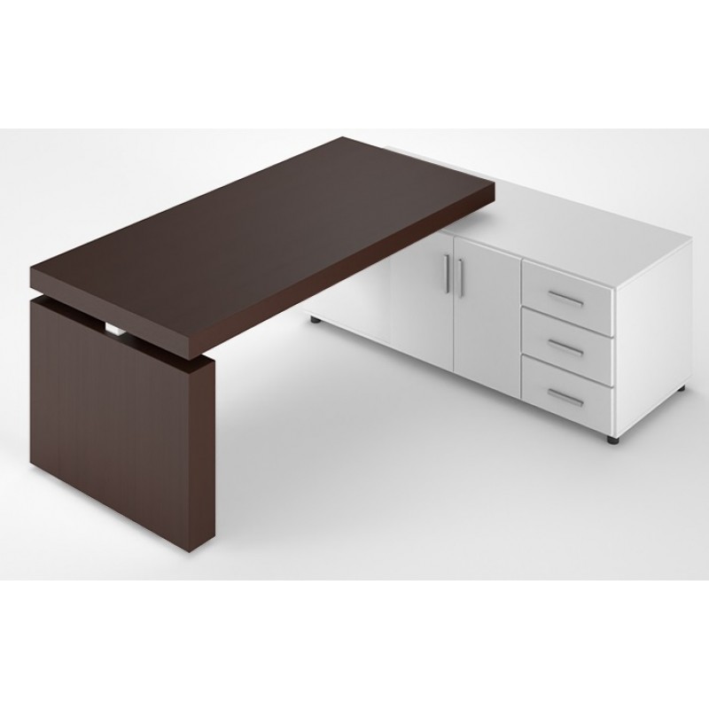 Γραφείο μελαμίνης  γωνιακό TOMMY  ΔΙΑΣΤΑΣΕΙΣ Γραφείου 200x90x75-110 cm (ηλεκτρικός μηχανισμός ρυθμιζόμενου ύψους ) χρώμα λευκό βεγγε  