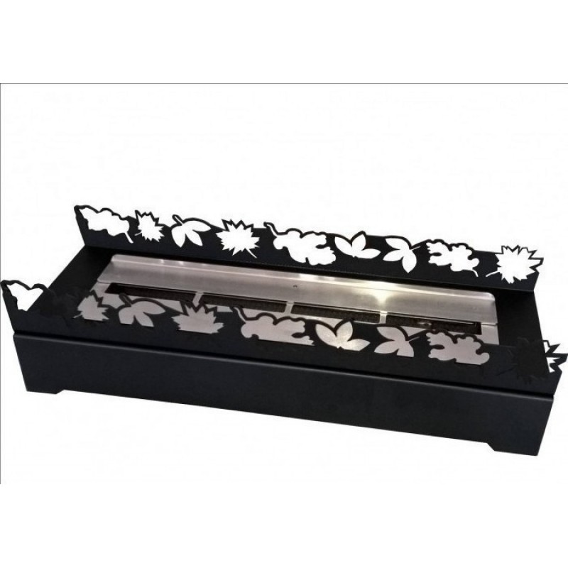 EcoHot Bio Leaf 50 Επιδαπέδιο Τζάκι Βιοαιθανόλης Εσωτερικού Χώρου Μαύρο 50x22x17.5cm 