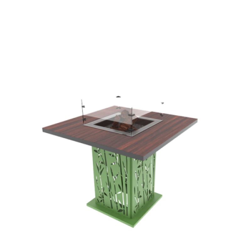 Τραπέζι με καυστήρα υγραερίου μπαμπού - Gas Baboo Κωδικός Προϊόντος: 1580.97.1712  Διαστάσεις ΠxΒxΥ  0.89 x 0.89 x 0.96 cm 