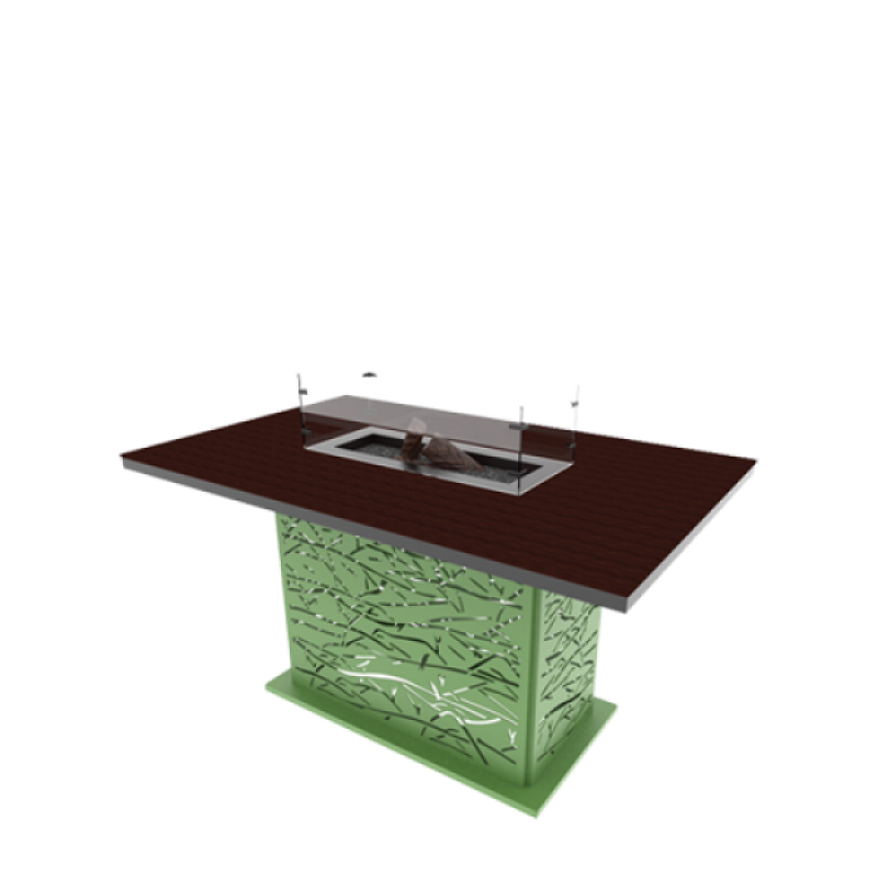 Τραπέζι με καυστήρα υγραερίου μπαμπού -Gas Birds  Κωδικός Προϊόντος: 1720.97.1711  Διαστάσεις ΠxΒxΥ 1.10 x 0.88 x 0.96 cm