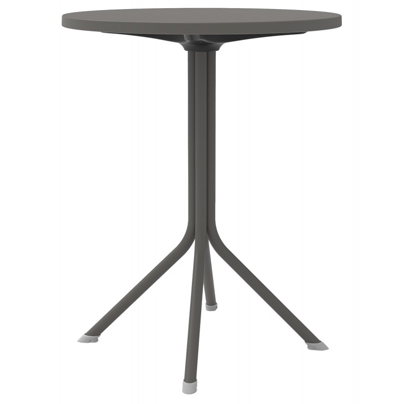 Τραπέζι  από Πολυπροπυλένιο - μεταλλικα πόδια  γκρι   60x60x75εκ. 251434