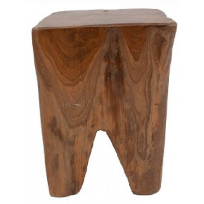 ΣΚΑΜΠΩ TOOTH TEAK 27x27xH43CM  κωδικος 27274343 - υλικο ξύλο teak 