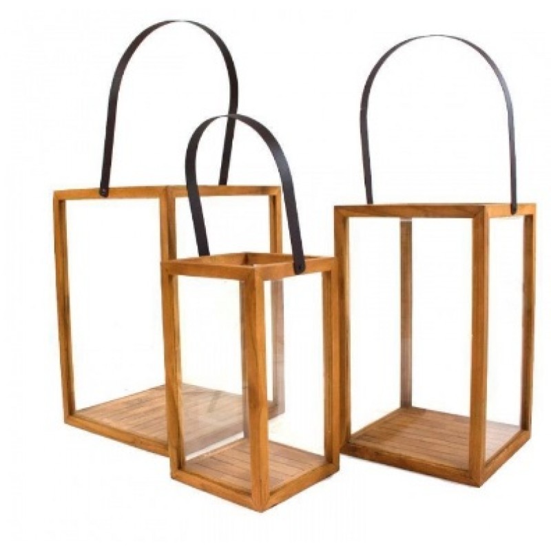 ΦΑΝΑΡΙΑ ΣΕΤ 3 ΤΕΜΑΧΙΩΝ SUΝRΙSΕ  ΚΩΔ 232843 - Μήκος: 23/28/32 cm, Πλάτος: 23/28/32 cm, Ύψος: 31/37/42 cm