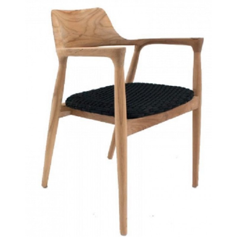 GEORGIA ΠΟΛΥΘΡΟΝΑ ΞΥΛΟ  TEAK - ΚΩΔ  506080 Μήκος: 50 cm, Πλάτος: 60 cm, Ύψος: 80 cm  